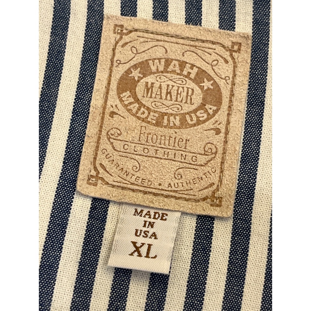 Wah Maker Frontier Clothing Canvas Vest XL Brown Western Made in USA Cinch Back